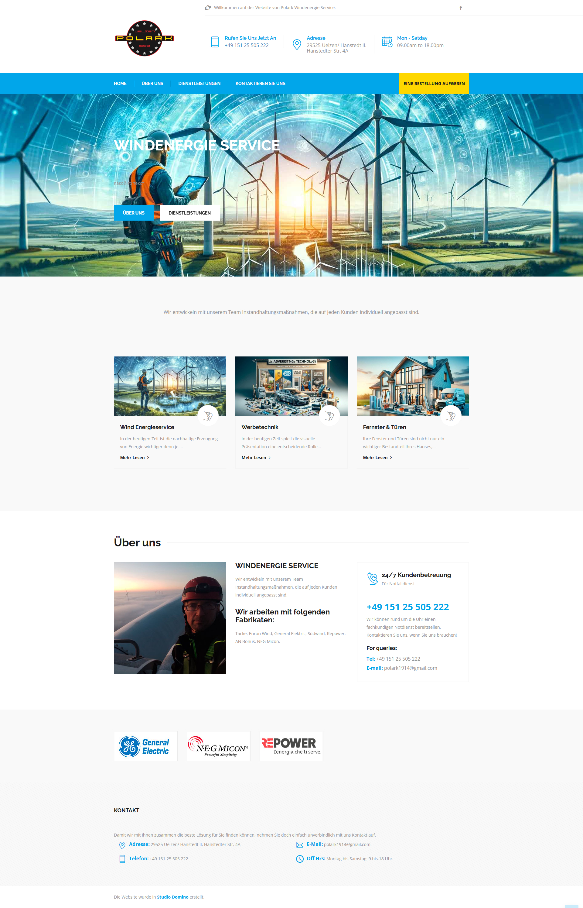 POLARK WINDENERGIE SERVICE. (Сайт створений на AVE CMS)